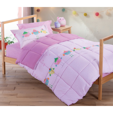 Παιδικό Πάπλωμα Μονό Nef-Nef Tweet So Sweet-Lovely Lilac 160x220