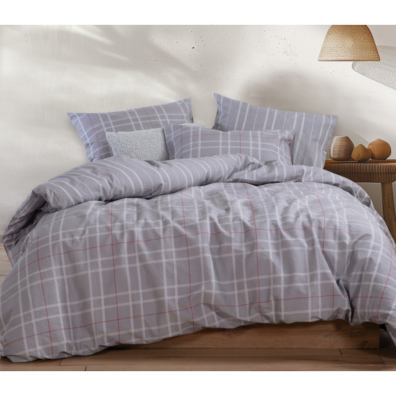 Σετ Σεντόνια Υπέρδιπλα 4 Τεμαχίων Nef-Nef Highlar Grey...