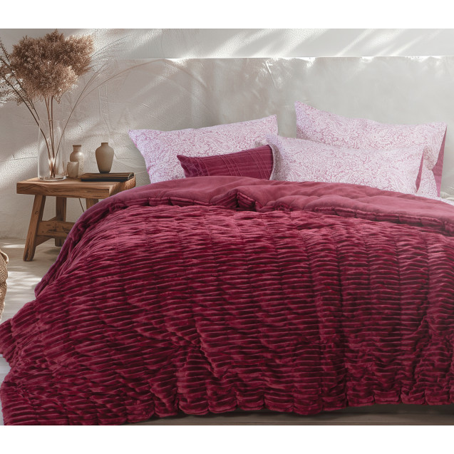 Κουβερτοπάπλωμα Μονό Nef-Nef Compose Sangria...