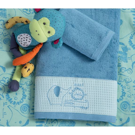 Σετ Παιδικές Πετσέτες 2 Τεμαχίων Nef-Nef Jungle Combo Petrol