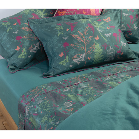 Σετ Σεντόνια Υπέρδιπλα 4 Τεμαχίων Nef-Nef Birds Of Paradise Green 240x270