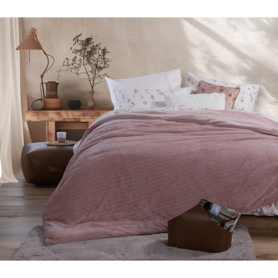 Κουβερτοπάπλωμα Υπέρδιπλο Nef-Nef Ezra 24 Rose 220x240