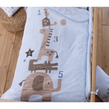 Βρεφική Κουβέρτα Αγκαλιάς Nef-Nef Favorite Toys L.Blue 75x100