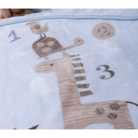 Βρεφική Κουβέρτα Αγκαλιάς Nef-Nef Favorite Toys L.Blue 75x100