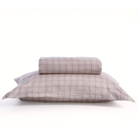 Σετ Παπλωματοθήκη Υπέρδιπλη 3 Τεμαχίων Nef-Nef Gren Beige 240x230