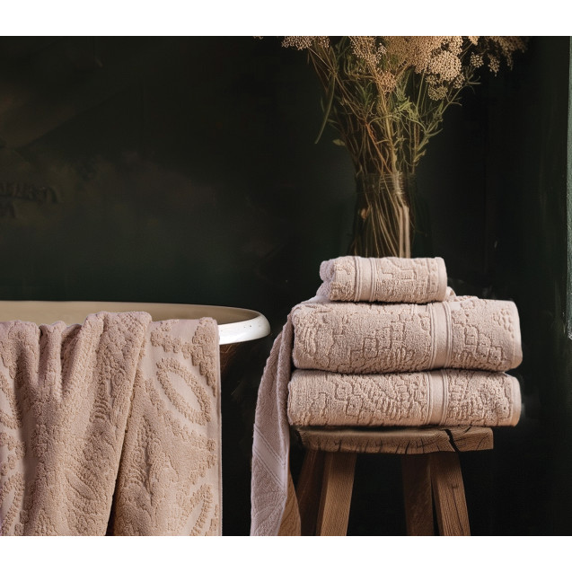 Πετσέτα Σώματος Nef-Nef Louiza Beige 70x140