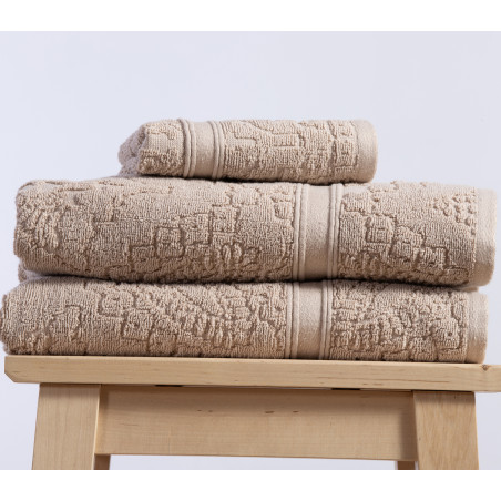 Πετσέτα Προσώπου Nef-Nef Louiza Beige 50x90