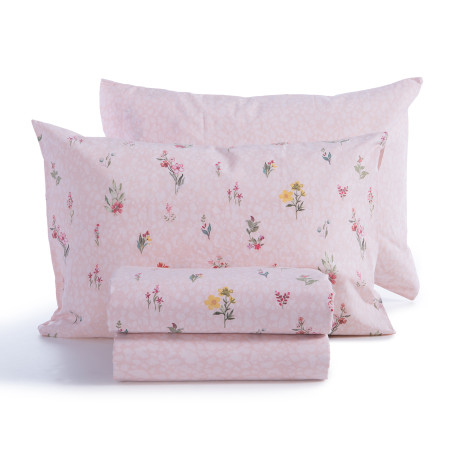 Σετ Σεντόνια Διπλά 4 Τεμαχίων Nef-Nef Plant Pink 200x270