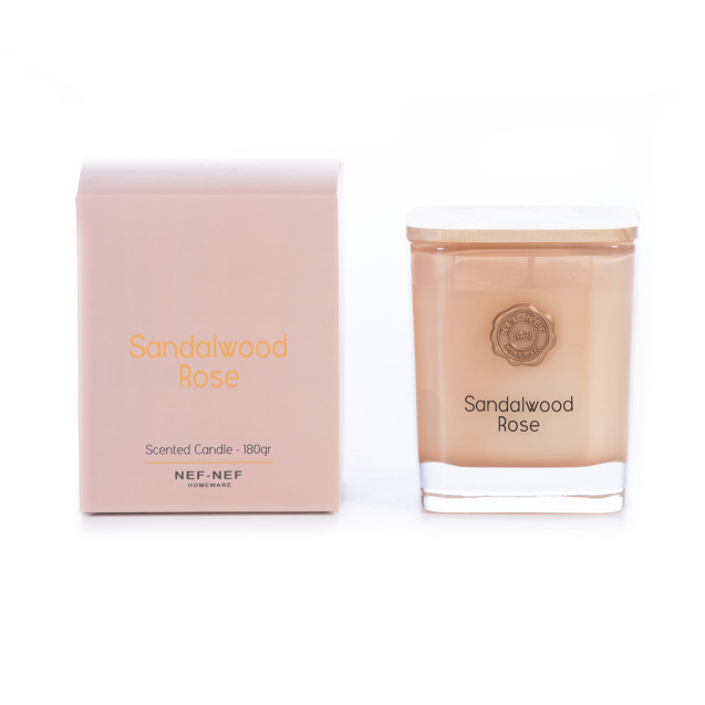 Αρωματικό Κερί Nef-Nef Sandalwood Rose Rose 180gr