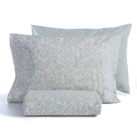 Σετ Παπλωματοθήκη Φανελένια Υπέρδιπλη 3 Τεμαχίων Nef-Nef Sorial Mint 240x230