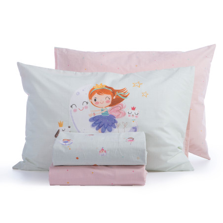 Σετ Παιδικά Σεντόνια Μονά 3 Τεμαχίων Nef-Nef Sweet Dreams Aqua 170x260