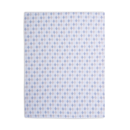 Βρεφική Κουβέρτα Fleece Κούνιας Nef-Nef Sweet Rhombus Blue 110x150