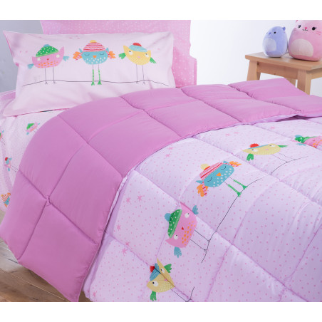 Παιδικό Πάπλωμα Μονό Nef-Nef Tweet So Sweet-Lovely Lilac 160x220