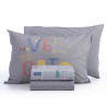 Σετ Παιδικά Σεντόνια Μονά 3 Τεμαχίων Nef-Nef Velocity Grey 170x260