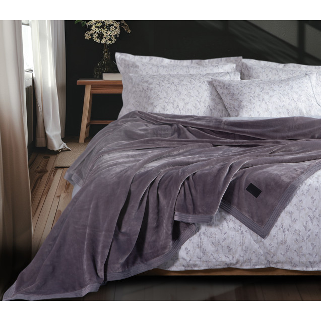 Κουβέρτα Βελουτέ Υπέρδιπλη Nef-Nef Velosso Grey...