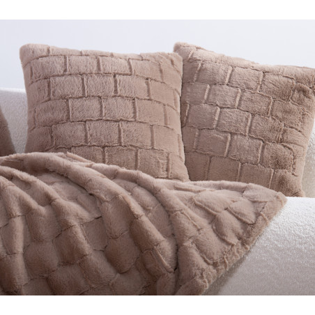 Μαξιλάρι Διακόσμησης Γούνινο Nef-Nef Barlow Beige 45x45