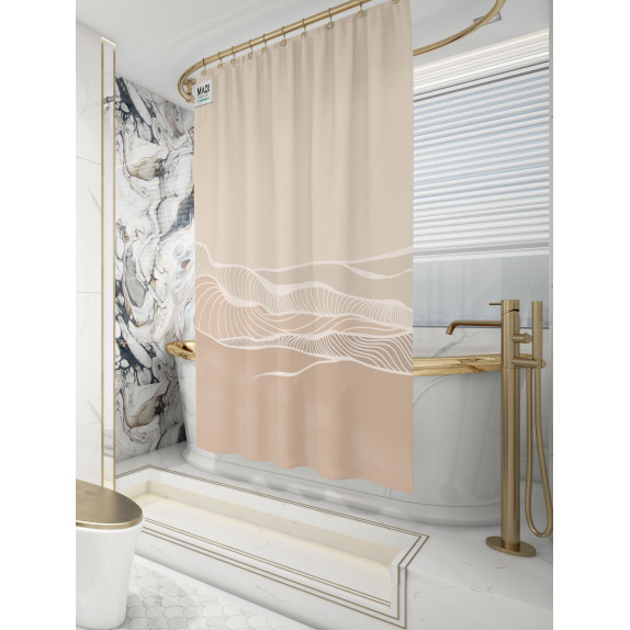 Κουρτίνα μπάνιου Madi Dust 180x200