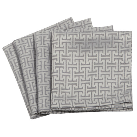 Σετ Πετσέτες Φαγητού 4 Τεμαχίων Greenwich Polo Club 3005 Grey 40x40