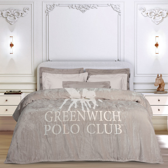 Κουβέρτα Fleece Υπέρδιπλη Greenwich Polo Club 3490 Taupe...