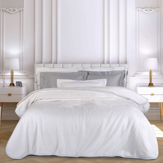 Κουβέρτα Βελουτέ Μονή Greenwich Polo Club 3470 White 160x240