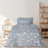 Παιδική Κουβέρτα Fleece Μονή Φωσφοριζέ Das Home 4900 Grey-White 160x220
