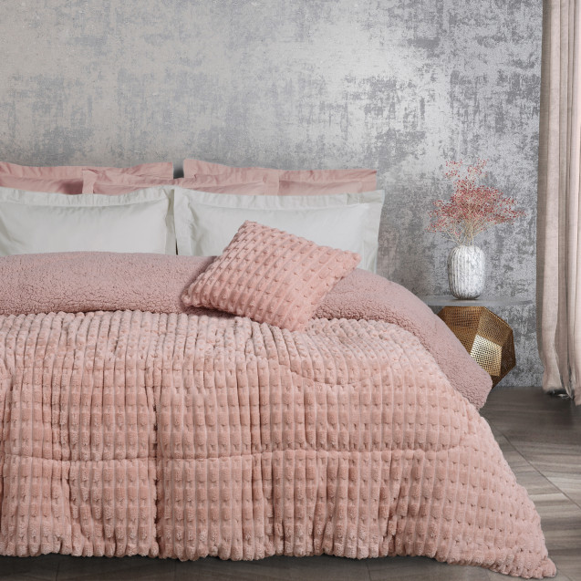 Κουβερτοπάπλωμα Υπέρδιπλο με Γούνα Sherpa Das...