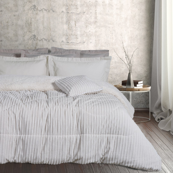 Κουβερτοπάπλωμα Μονό με Γούνα Sherpa Das Home 1178 Dusty...