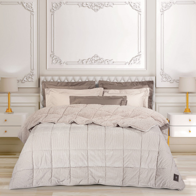 Κουβερτοπάπλωμα Υπέρδιπλο με Γούνα Sherpa...