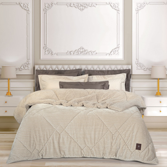 Κουβερτοπάπλωμα Υπέρδιπλο με Γούνα Sherpa Greenwich Polo...