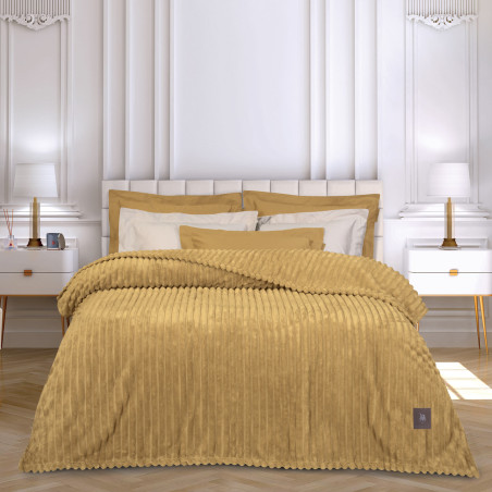 Κουβέρτα Fleece Υπέρδιπλη Greenwich Polo Club 3488 Ochre 220x240