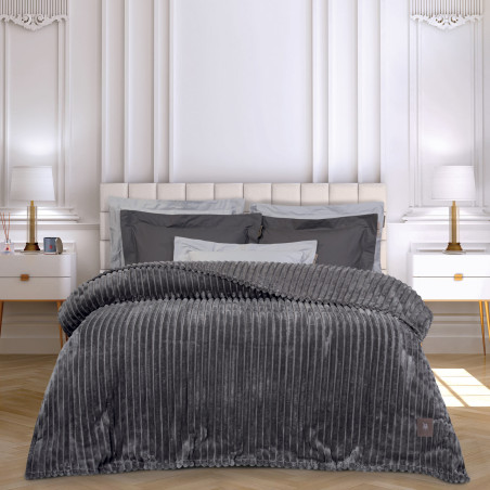 Κουβέρτα Fleece Υπέρδιπλη Greenwich Polo Club 3486 Grey 220x240