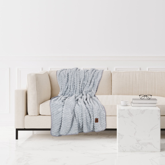 Κουβέρτα Fleece Καναπέ Greenwich Polo Club 8837 Grey 130x170