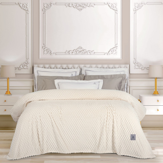 Κουβέρτα Fleece Υπέρδιπλη Greenwich Polo Club 3473 Κρεμ...