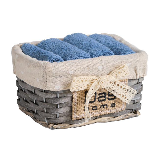 Σετ Λαβέτες 4 Τεμαχίων Das Home 4004 Blue 30x30