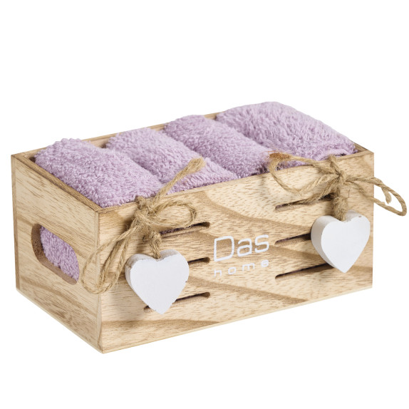 Σετ Λαβέτες 4 Τεμαχίων Das Home 4007 Lilac 30x30