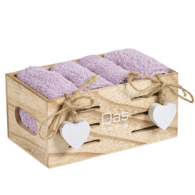 Σετ Λαβέτες 4 Τεμαχίων Das Home 4007 Lilac 30x30