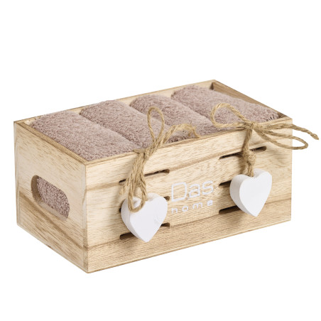 Σετ Λαβέτες 4 Τεμαχίων Das Home 4008 Taupe 30x30