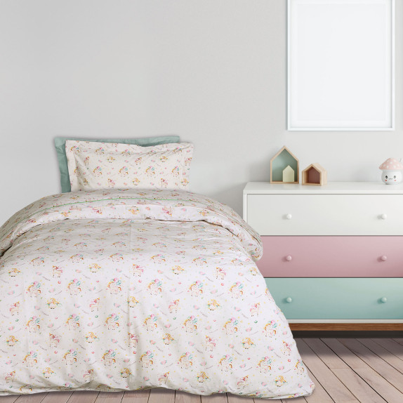 Σετ Σεντόνια Μονά Das Home 4919 White-Pink-Mint 170x240