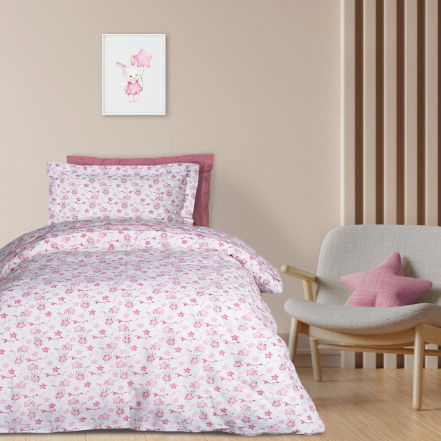 Σετ Σεντόνια Μονά Das Home 4917 White-Pink 170x240
