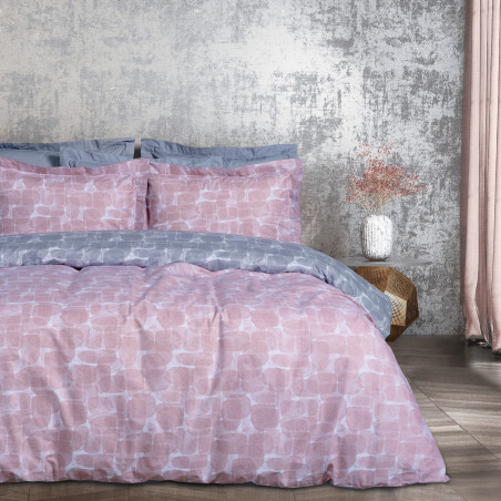 Σετ Παπλωματοθήκη Υπέρδιπλη 3 Τεμαχίων Das Home 9646 Nude-Grey 220x240