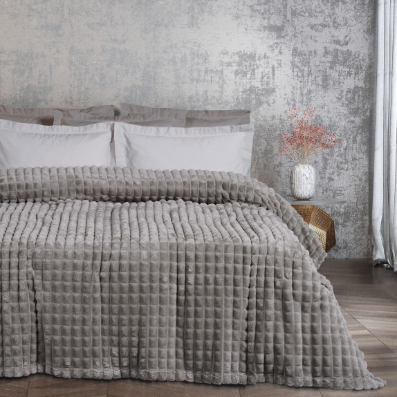 Κουβέρτα Fleece Υπέρδιπλη Das Home 1359 Grey 220x240