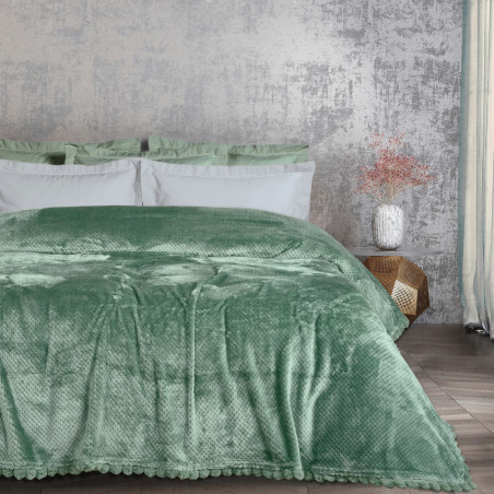 Κουβέρτα Fleece Υπέρδιπλη Das Home 1184 Dark Mint 220x240