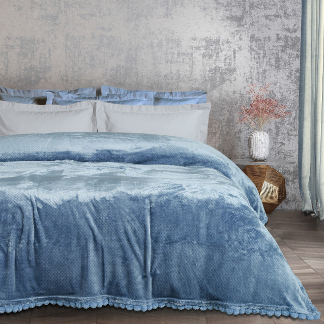 Κουβέρτα Fleece Μονή Das Home 1186 Dusty Blue...
