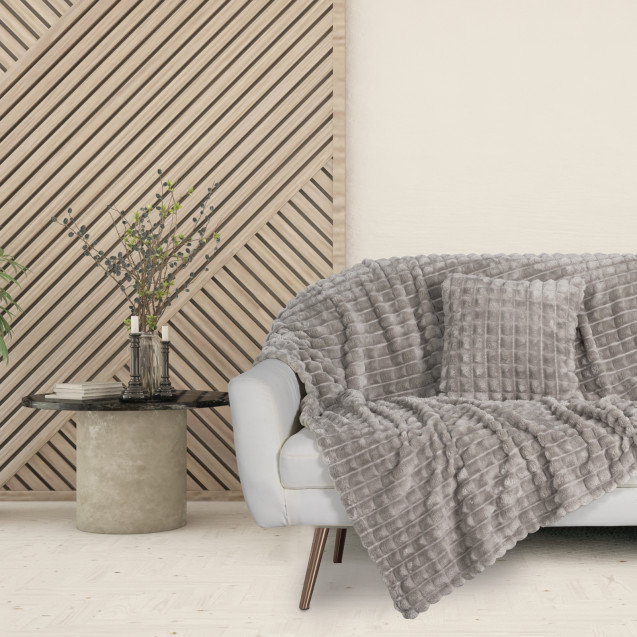 Κουβέρτα Fleece Καναπέ Das Home 1359 Grey 130x170