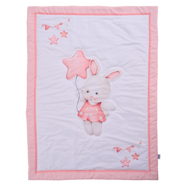 Πάπλωμα Κούνιας Das Baby 4917 White-Pink 110x150