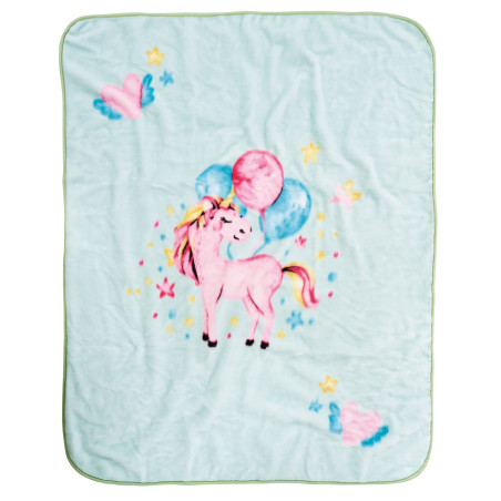 Κουβέρτα Βελουτέ Κούνιας Das Home 4919 Mint-Pink 110x140