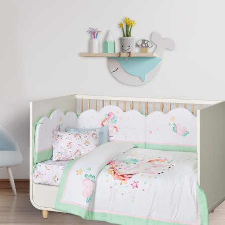 Πάντα Κούνιας Das Home 4919 Mint-White-Pink 45x195