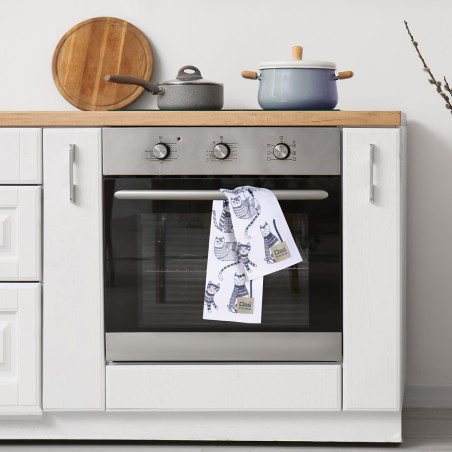 Σετ Ποτηρόπανα 2 Τεμαχίων Das Home 0735 White-Grey 40x60