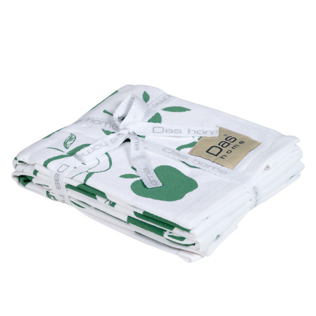 Σετ Ποτηρόπανα 2 Τεμαχίων Das Home 0739 White-Green 40x60