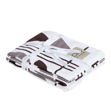 Σετ Ποτηρόπανα 2 Τεμαχίων Das Home 0740 White-Grey 40x60